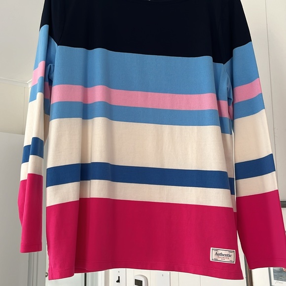 SIZE LP TALBOTS AUTHENTIC TEE ASHFORD STRIPE - Picture 3 of 5